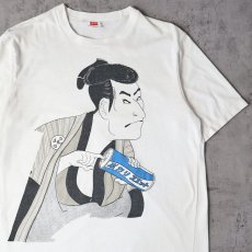 画像1: 80's〜 Pocari Sweat × 写楽 パロディプリントTシャツ LL (1)