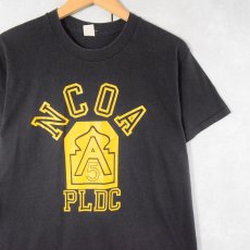 画像1: 80's USA製 "NCOA PLDC" プリントTシャツ BLACK L (1)