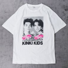 画像1: KINKI KIDS アイドルグループ プリントTシャツ L (1)