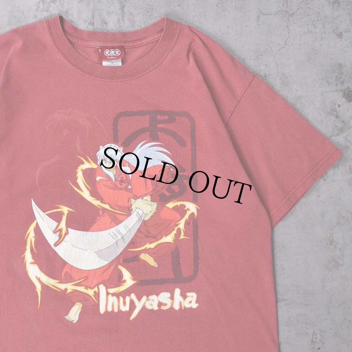 画像1: 2000's 犬夜叉 アニメプリントTシャツ L (1)
