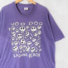 画像1: 90's BIG HED USA製 "VOO DOO LAGUNA BEACH" アートプリントTシャツ XL (1)