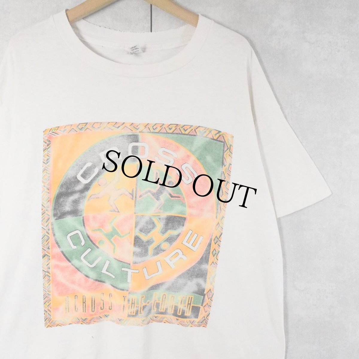画像1: 90's CROSS CULTURE USA製 プリントTシャツ XL (1)