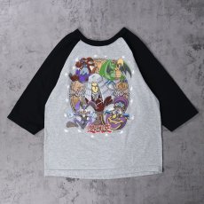 画像1: 90's 遊戯王 "ペガサス" アニメプリント ラグランTシャツ BOYS XL (1)