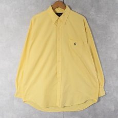 画像1: Ralph Lauren "BIG SHIRT" ロゴ刺繍 コットンボタンダウンシャツ L (1)