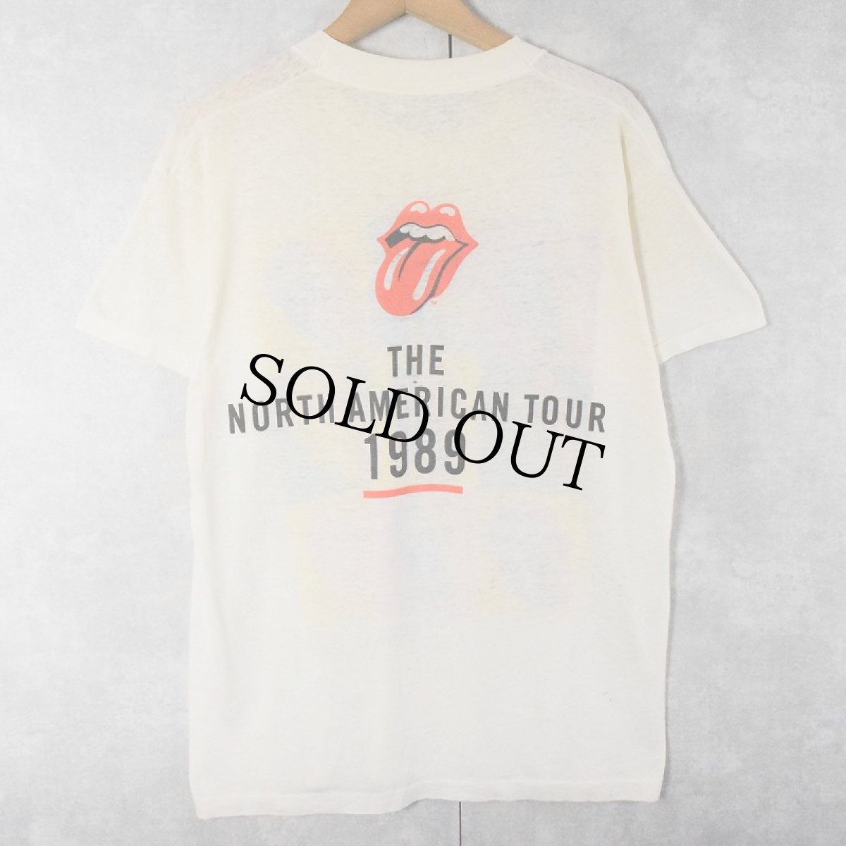 画像2: 80's The Rolling Stones "THE NORTH AMERICAN TOUR 1989" ロックバンドツアーTシャツ (2)