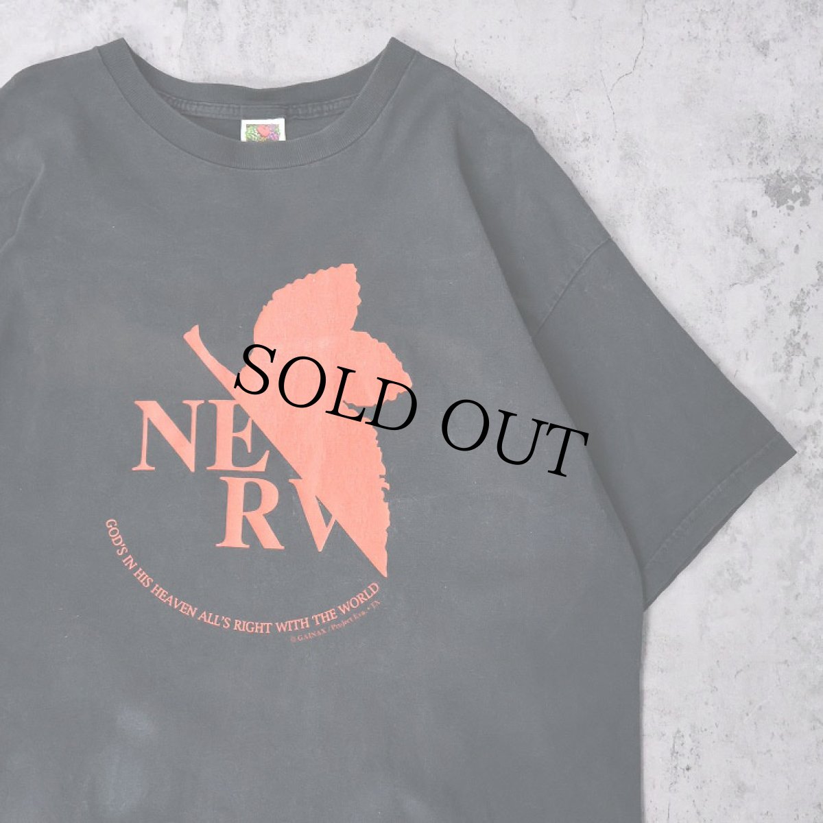 画像1: 2000's 新世紀エヴァンゲリオン ''NERV'' アニメプリントTシャツ BLACK XXL (1)