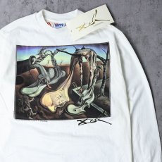 画像1: 90's SALVADOR DALI USA製 "APIDER OF THE EVENING" アートプリントロンT DEADSTOCK M (1)
