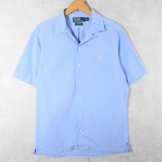 画像1: POLO Ralph Lauren "CURHAM CLASSIC FIT" リネン×コットン オープンカラーシャツ S (1)