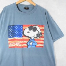 画像1: 90's SNOOPY USA製 "JOE COOL AMERICA" キャラクタープリントTシャツ XL (1)