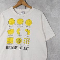 画像1: 90's HISTORY OF ART USA製 アートプリントTシャツ L (1)