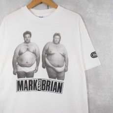 画像1: 90's The Mark & Brian Show USA製 ラジオ番組プリントTシャツ L (1)