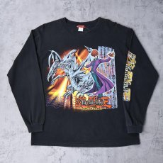 画像1: 90's Yu-Gi-Oh! アニメプリントロンT BLACK XL (1)