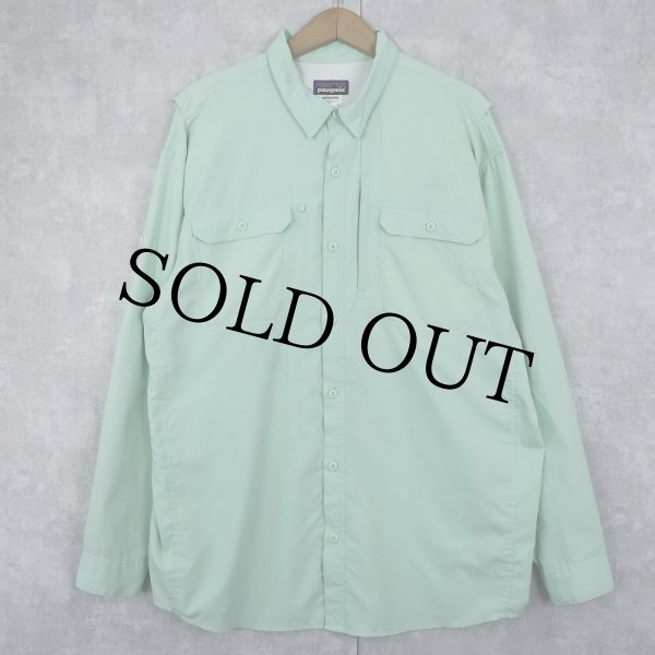 パタゴニア アウトドア メッシュ ミントグリーン 緑 長袖│ヴィテージ