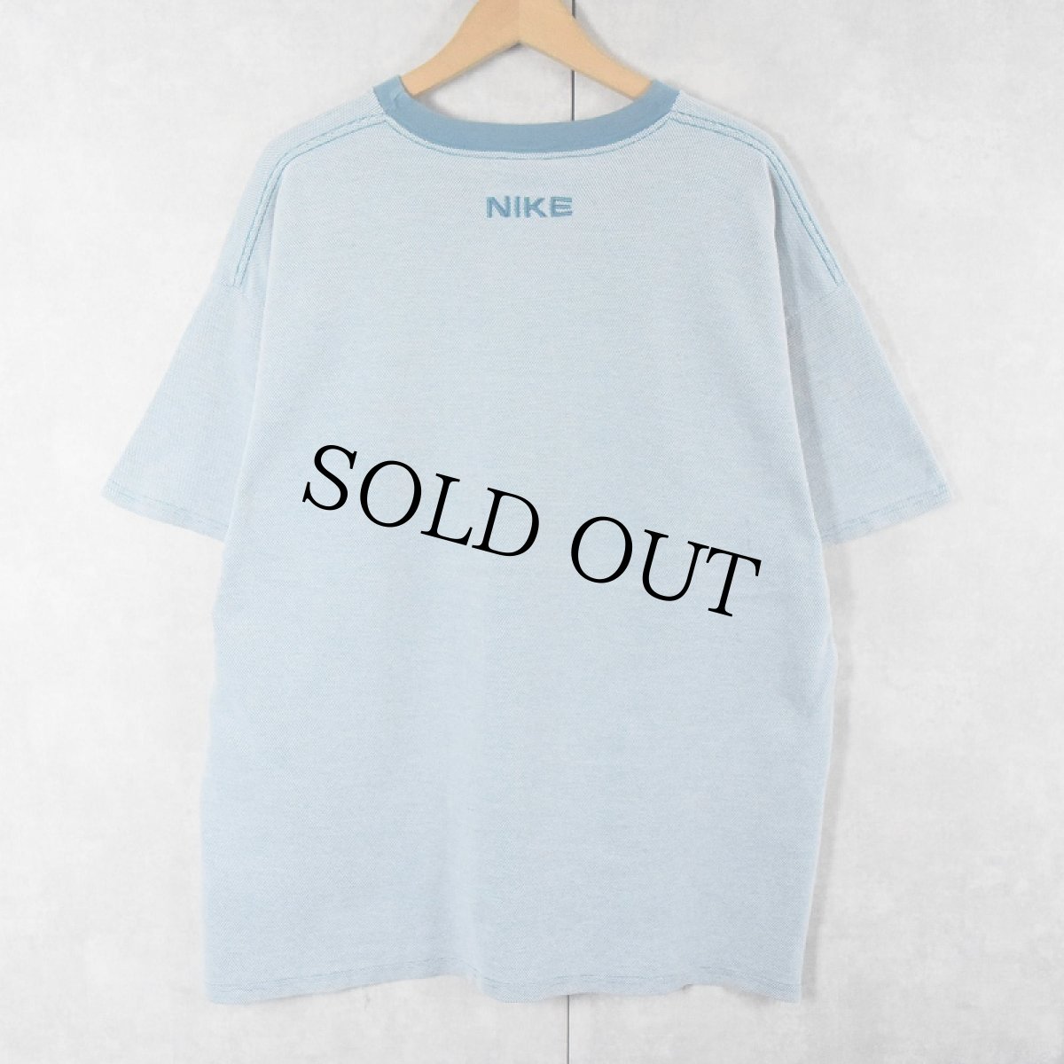 画像2: NIKE ロゴ刺繍 鹿の子Tシャツ XL (2)