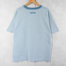 画像2: NIKE ロゴ刺繍 鹿の子Tシャツ XL (2)