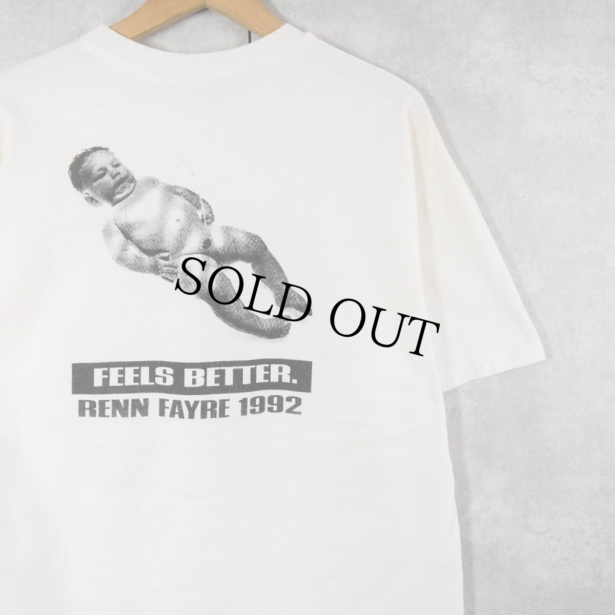 画像1: 90's "FEELS GOOD FEELS BETTER" フォトプリントTシャツ  (1)