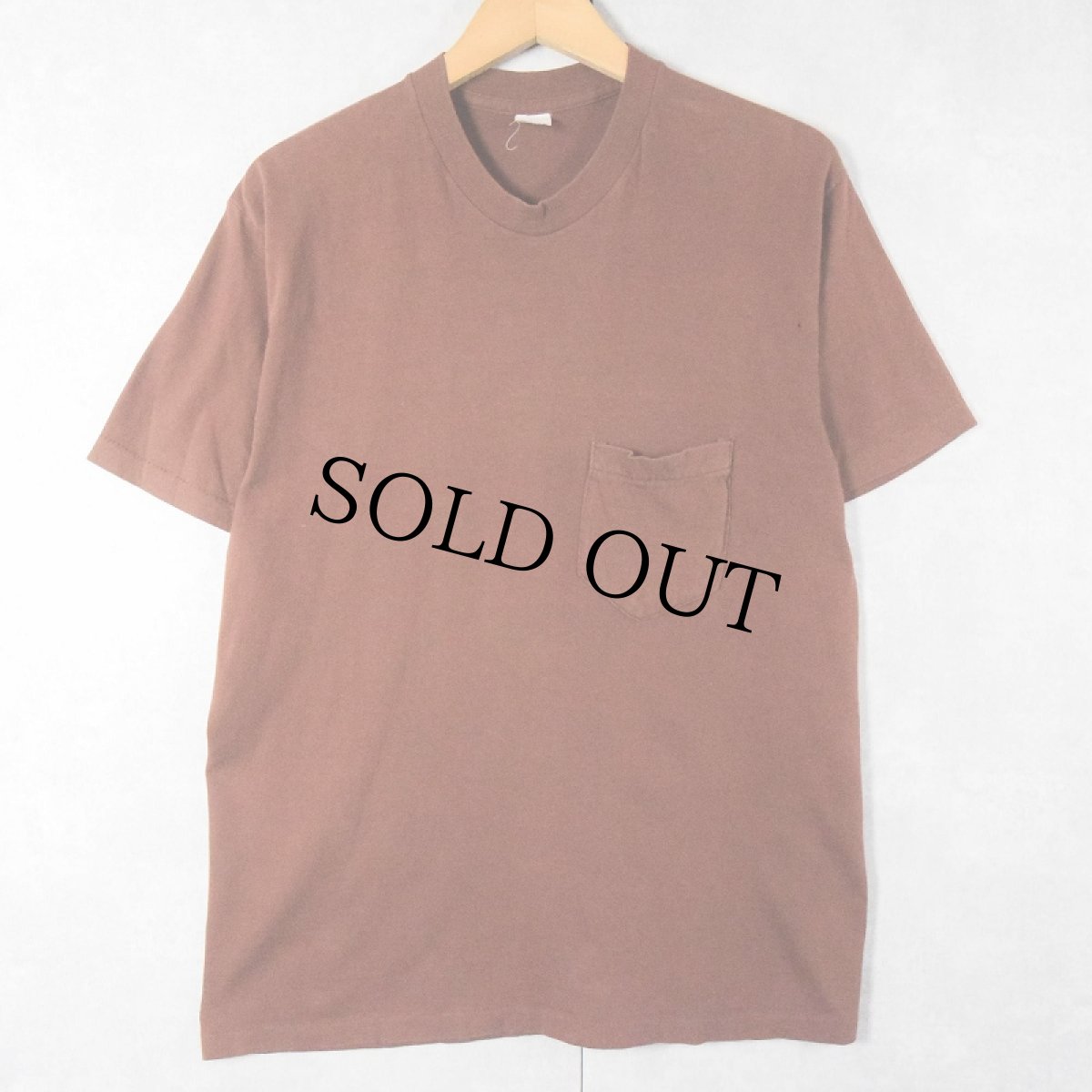 画像1: 80〜90's 無地ポケットTシャツ (1)