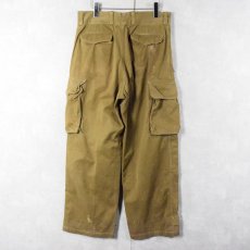 画像2: 60's FRENCH ARMY M-47 後期 HBT カーゴパンツ W32 (2)