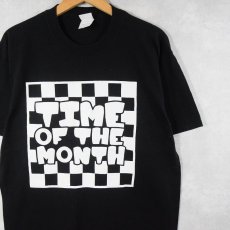 画像1: "TIME OF THE MONTH" メッセージプリントTシャツ BLACK M (1)