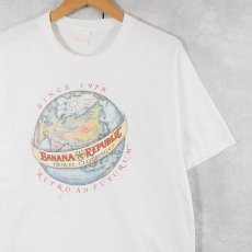 画像1: 80's BANANA REPUBLIC 地球プリントTシャツ (1)