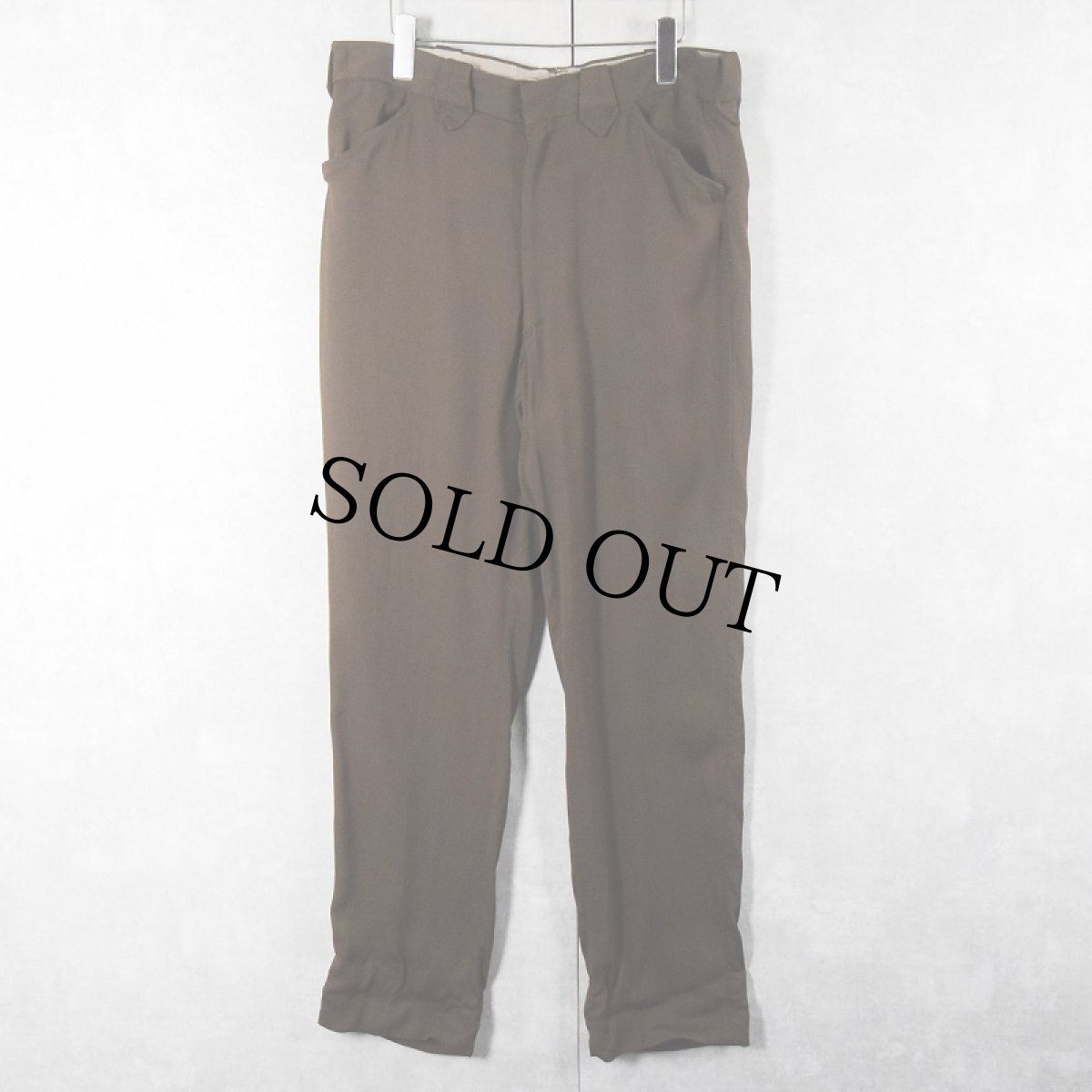 画像1: 70's ピケ ウエスタンスラックス BROWN W30 (1)