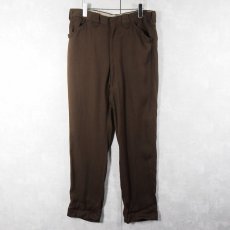 画像1: 70's ピケ ウエスタンスラックス BROWN W35 (1)