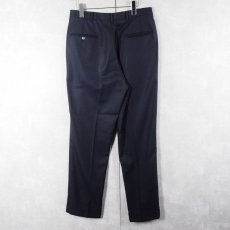 画像2: 60〜70's サマーウールスラックス NAVY W31 (2)