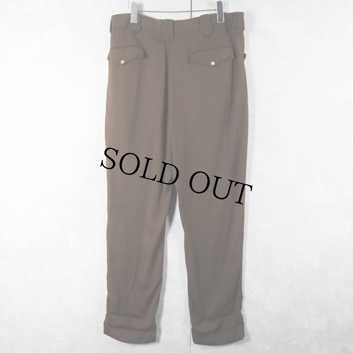 画像2: 70's ピケ ウエスタンスラックス BROWN W30 (2)