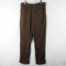 画像2: 70's ピケ ウエスタンスラックス BROWN W35 (2)