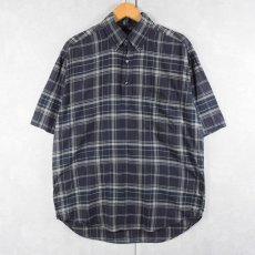 画像1: Ralph Lauren "PURCELL" ポニー無し チェック柄 3点留め コットンボタンダウンシャツ M (1)