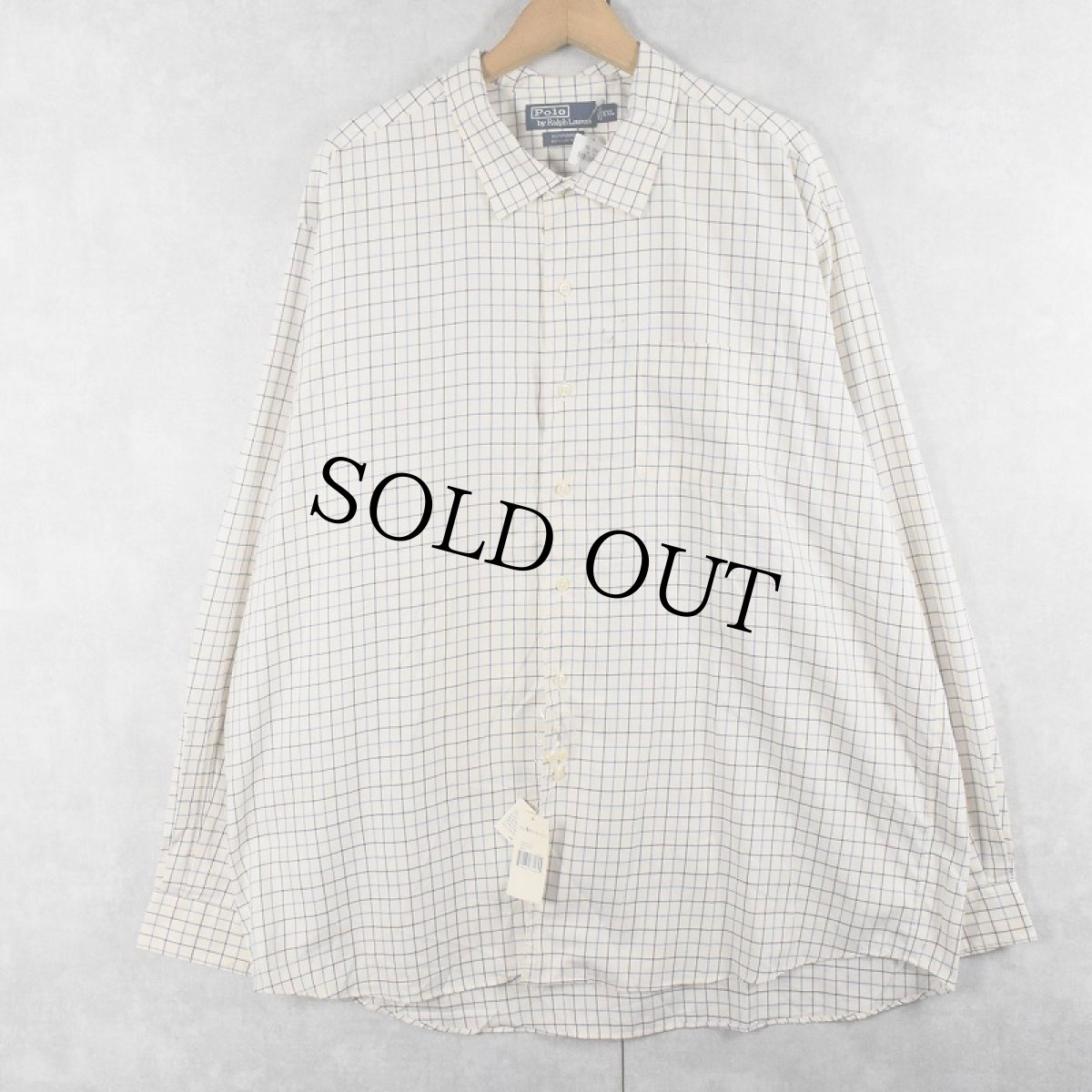 画像1: POLO Ralph Lauren "BONNARD" ポニー無し チェック柄 コットンシャツ タグ付き未使用 XXL (1)