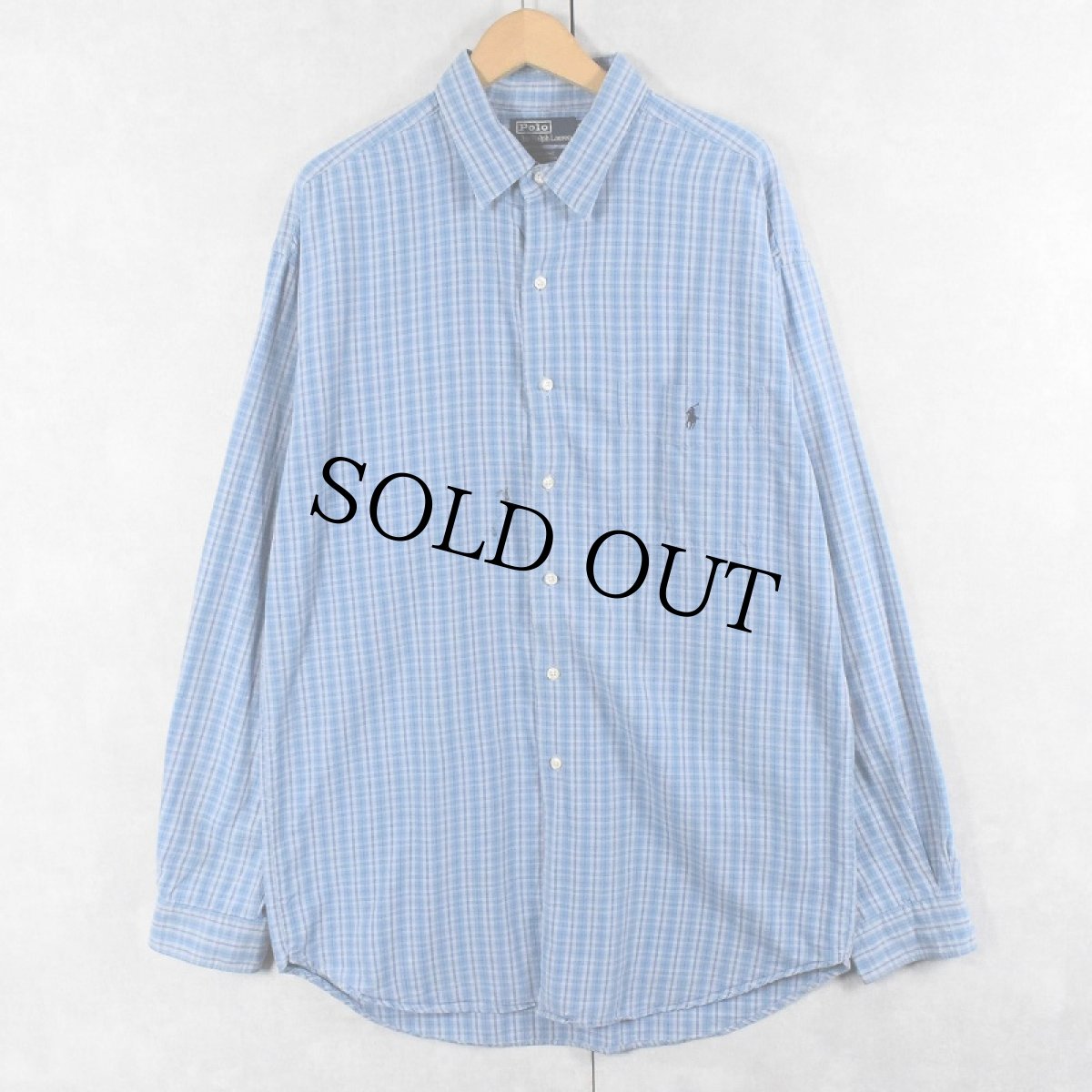 画像1: POLO Ralph Lauren "MARLOWE" チェック柄 コットンシャツ M (1)