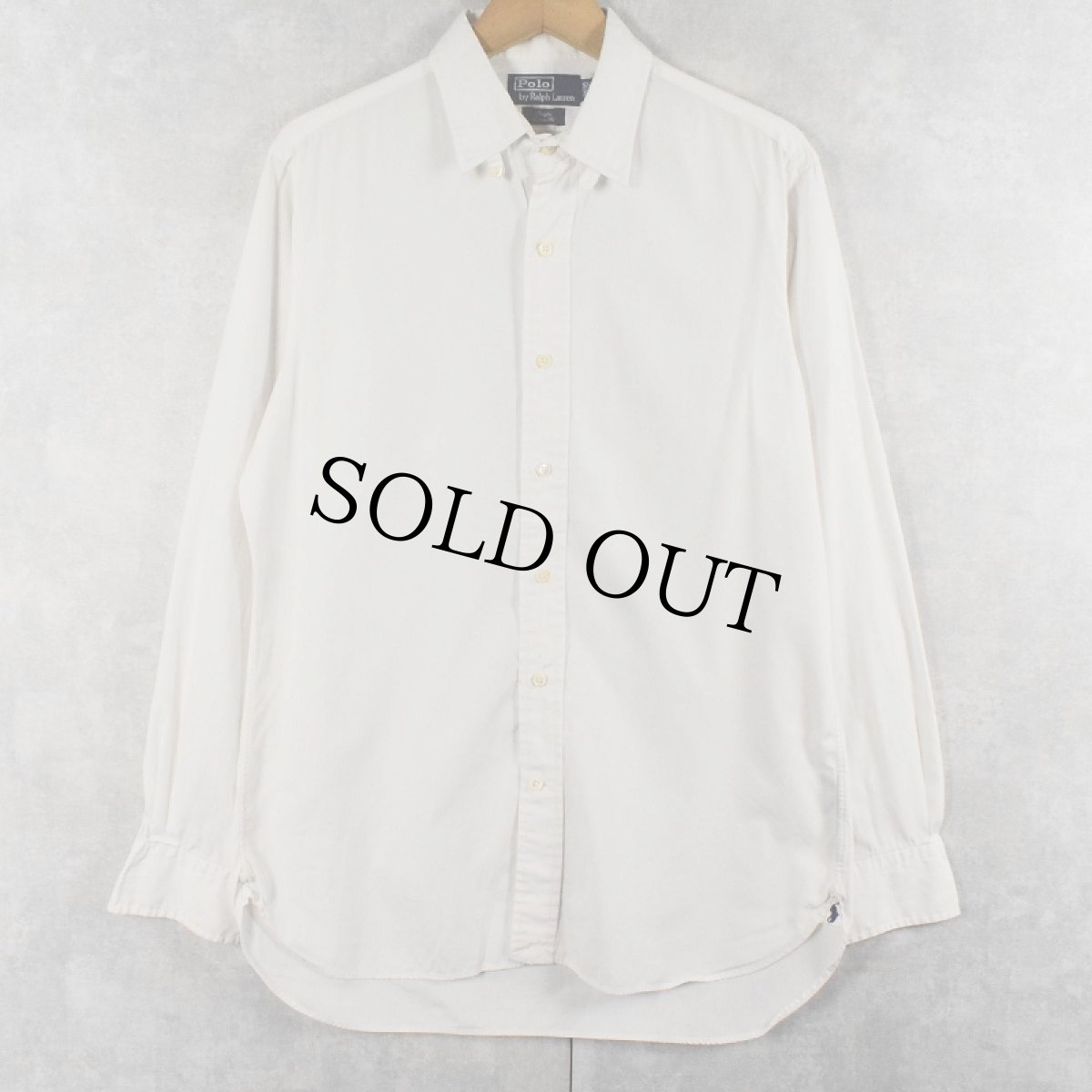 画像1: POLO Ralph Lauren "DAUGLAS CUSTOM FIT" タブカラー コットンドレスシャツ SIZE15 1/2 (1)