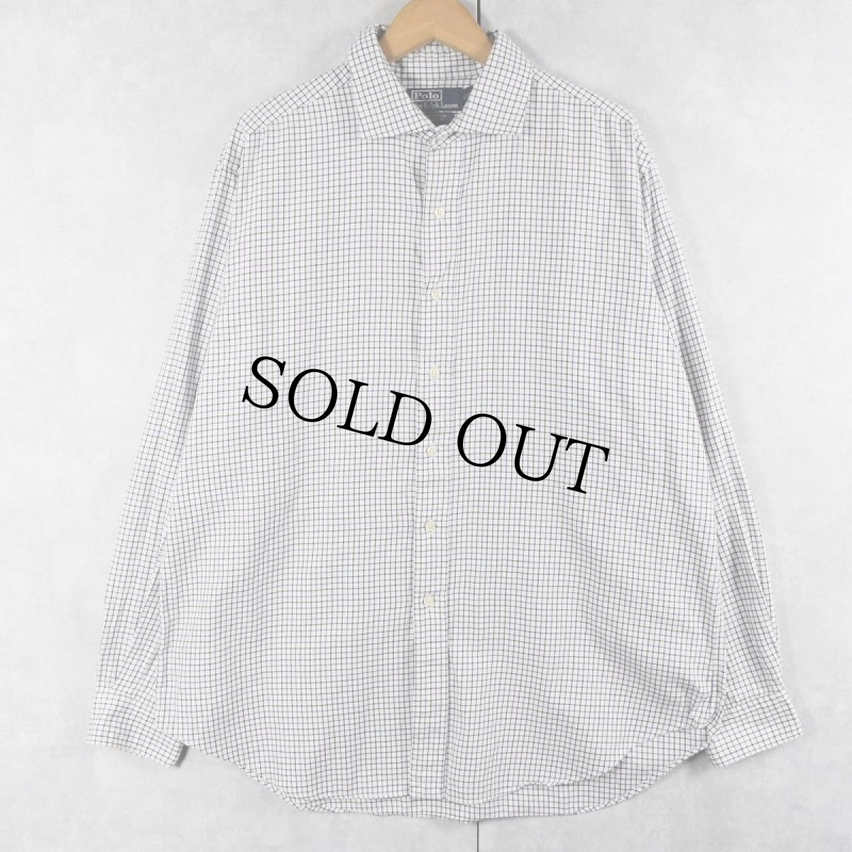 画像1: POLO Ralph Lauren "WESTERTON CLASSIC FIT" ポニー無し チェック柄 コットンシャツ XL (1)