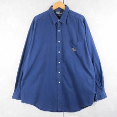 画像1: POLO Ralph Lauren "ELLIOTT" 刺繍入り シアサッカーシャツ XL (1)