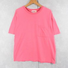画像1: 80〜90's energie 無地ポケットTシャツ M (1)
