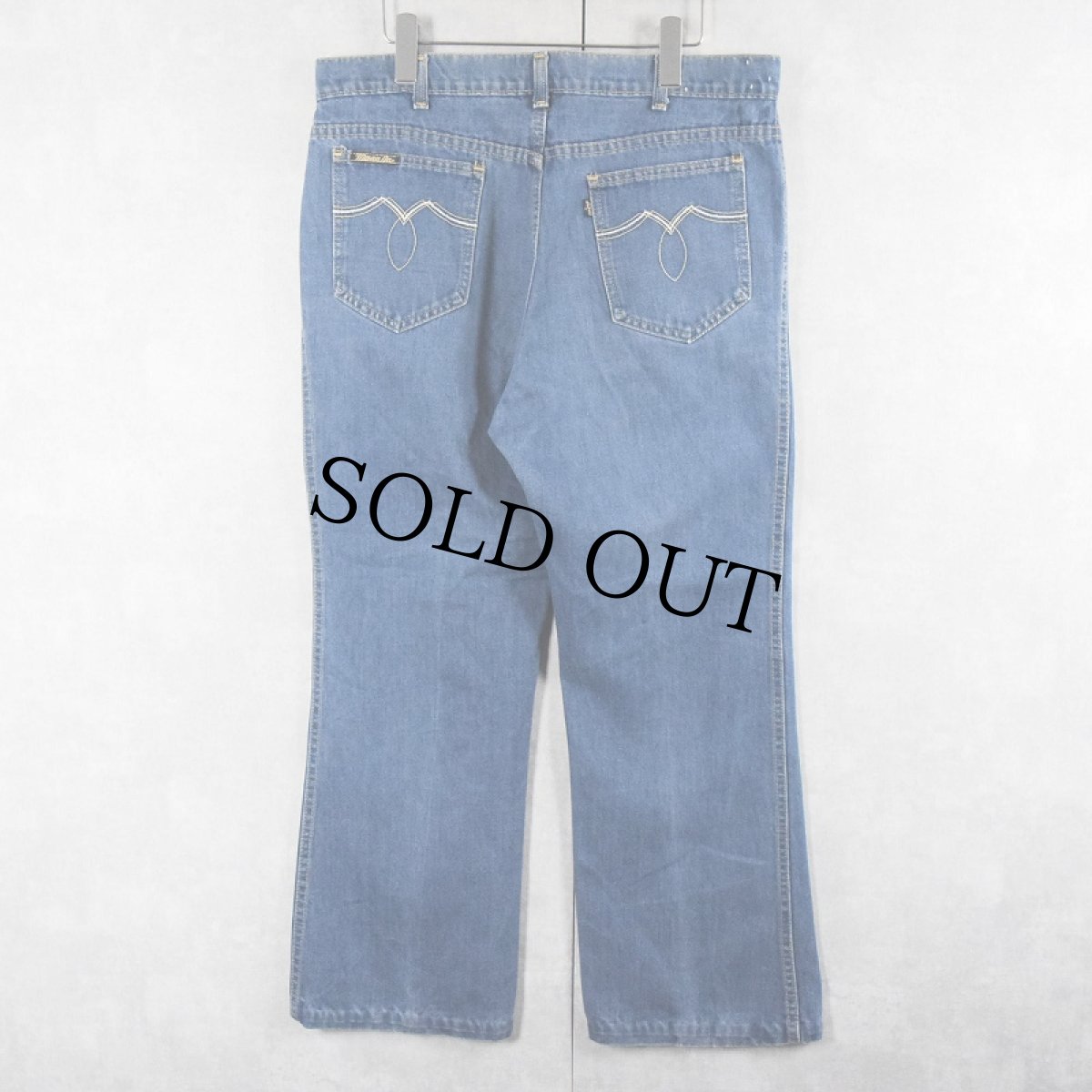 画像2: 70's〜 Levi's "Movin'On" フレアデニムパンツ W35 (2)