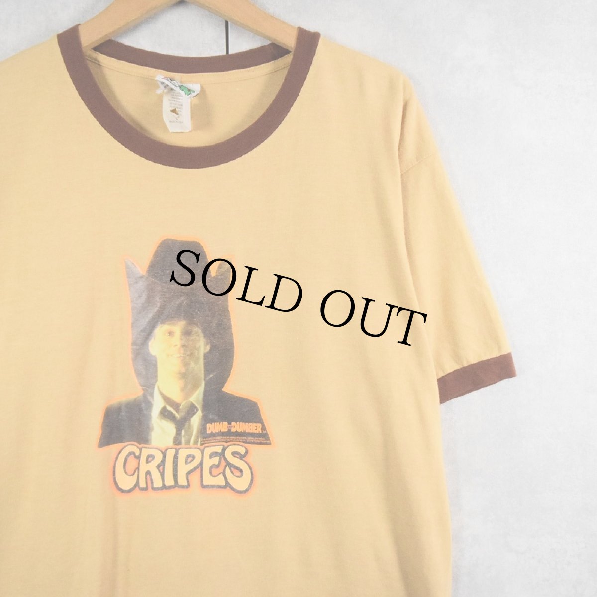 画像1: 90's Dumb and Dumber USA製 コメディ映画プリント リンガーTシャツ L (1)