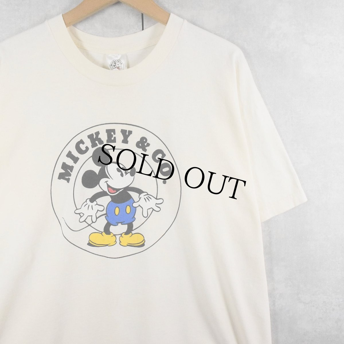 画像1: 90's MICKEY&CO "MICKEY MOUSE" キャラクタープリントTシャツ (1)