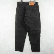 画像2: 2000's Levi's 560 LOOSE FIT USA製 "サルファブラック" ブラックデニムパンツ W 34 (2)