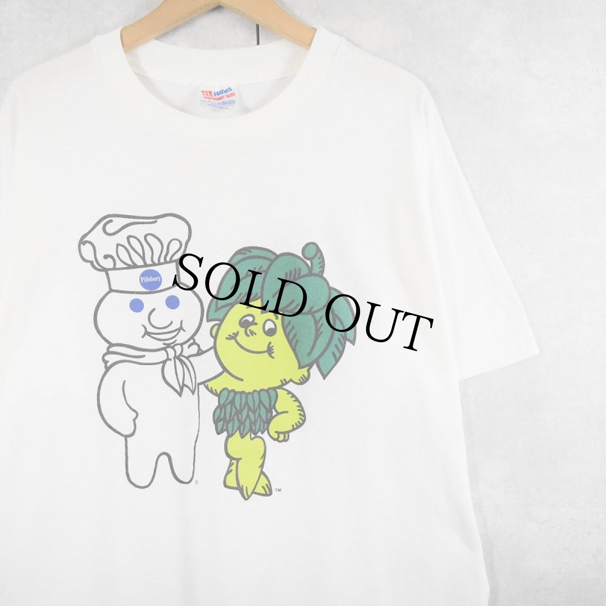 画像1: 90's Pillsbury× Green Giant USA製 "Doughboy & Little Sprout" 企業キャラクタープリントTシャツ XL (1)