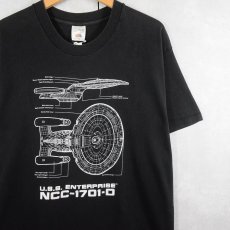 画像1: 90's STAR TREK CANADA製 "NCC-1701-D" TVドラマシリーズ プリントTシャツ BLACK L (1)