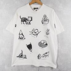 画像1: 90's Studio Roja USA製 犬プリントTシャツ XL (1)