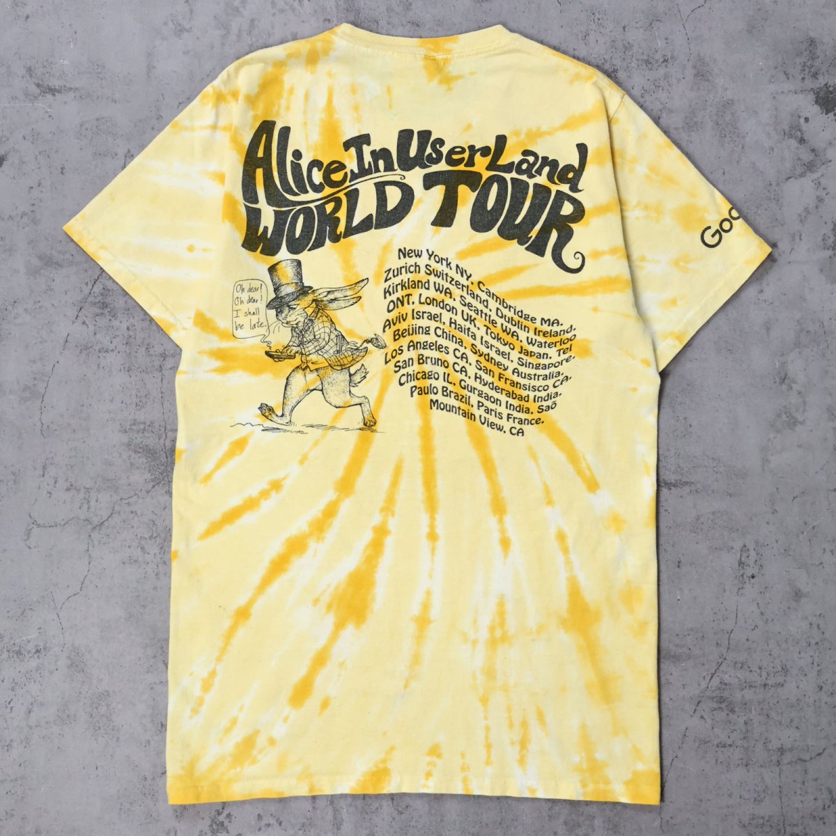 画像2: Google "ALICE IN USERLAND" タイダイ パロディプリントTシャツ S (2)