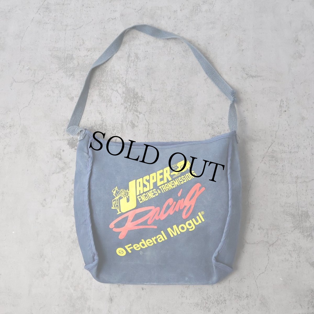 画像1: JASPER RACING キャンバスバッグ NAVY (1)