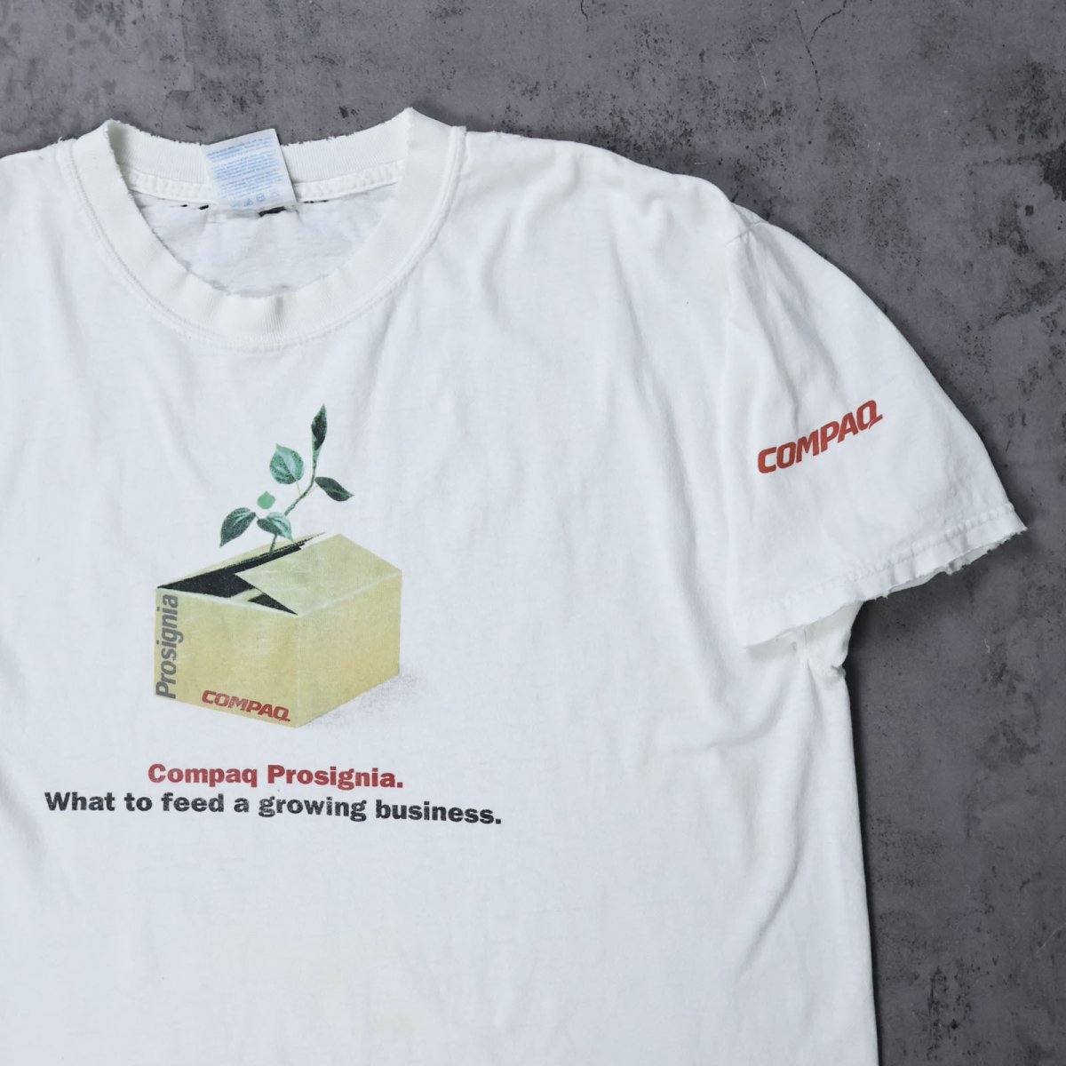 画像1: COMPAQ コンピューター企業 プリントTシャツ XL (1)