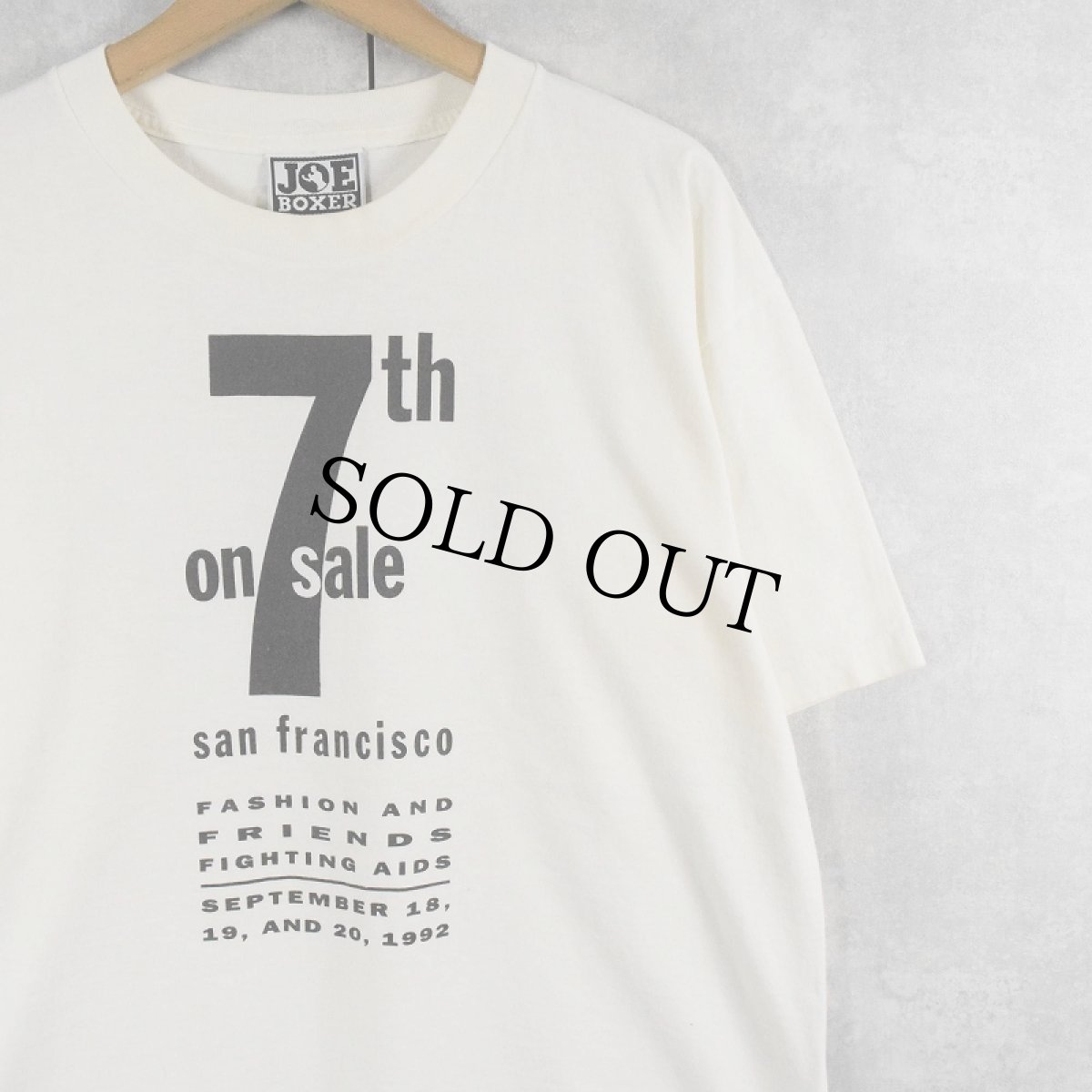 画像1: 90's JOE BOXER USA製 "7th on sale" アンダーウェアブランド プリントTシャツ ONE SIZE (1)