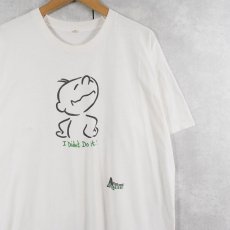 画像1: 90's ATTITUDE DUDE USA製 "I didn't do it." イラストプリントTシャツ (1)