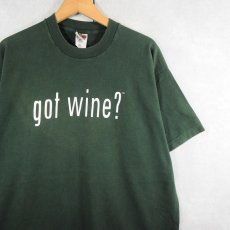 画像1: 90's "got wine?" パロディプリントTシャツ XL (1)