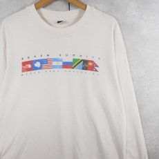 画像1: 90's〜 THE NORTH FACE "SEVEN SUMMIT" フラッグプリントロンT L (1)